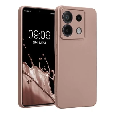 Afbeelding van kwmobile metallic telefoonhoesje van TPU geschikt voor Xiaomi Redmi Note 13 Pro 5G / Poco X6 Flexible case smartphone In arctische bes