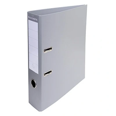 Afbeelding van Exacompta 1 x A4 Prem&#039;Touch ordner rugbreedte 70 mm mechaniek 75 buitenafmetingen: 32 29 7 cm DIN formaat Kleur: grijs