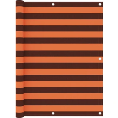 Afbeelding van Balkonscherm 120x300 cm oxford stof oranje en bruin