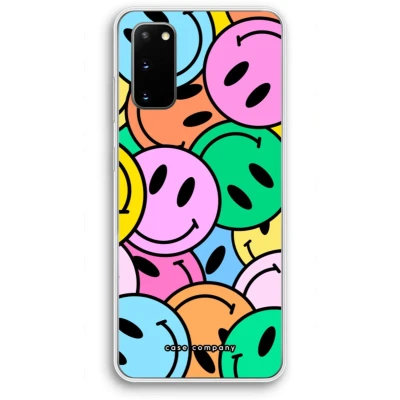 Afbeelding van Case Company® hoesje geschikt voor Samsung Galaxy S20 Smiley N1 Soft Cover Telefoonhoesje Bescherming aan alle Kanten en Schermrand
