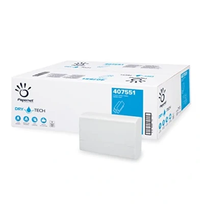 Afbeelding van Papernet Håndklaedeark Z vouw 2 lag 20,3x24x8 cm Nyfibre,20 pk x 130 stuks/krt, Huishoudelijk papier, Wit