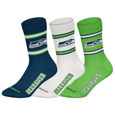 Afbeelding van NFL SEATTLE SEAHAWKS Crew Socks 3 pack Navy/Wit/Groen Maat 43/46