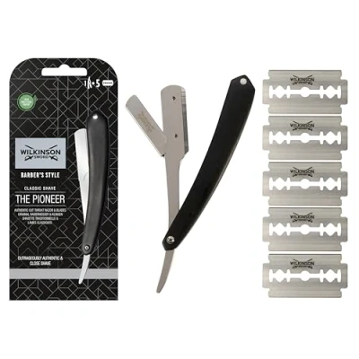 Afbeelding van Wilkinson Sword Barber&#039;s Style Klap Scheermes met 5 Navulmesjes