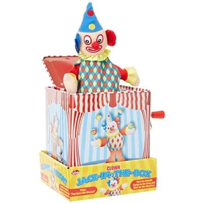 Afbeelding van Tobar Clown Jack in the Box Traditioneel tinnen speelgoed, verschillende kleuren