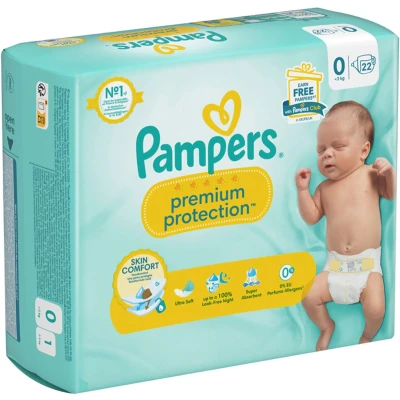 Afbeelding van Pampers Premium Protection Maat 0 22 Luiers