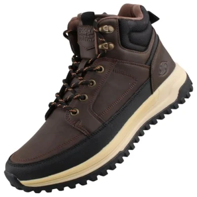 Afbeelding van Dockers by Gerli Enkellaarsjes voor heren, donkerbruin, basic, Rockwear, Donkerbruin