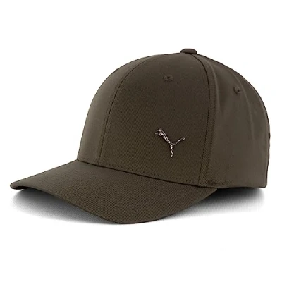 Afbeelding van PUMA Unisex Metal Cat Flexfit Baseball Cap, Donker olijfgroen