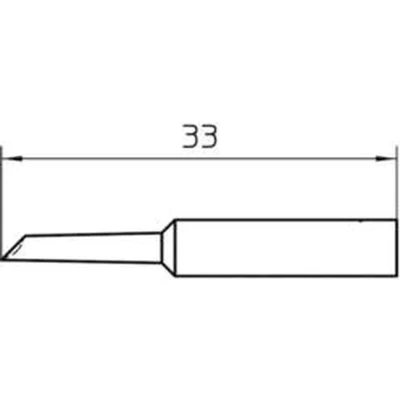 Afbeelding van Weller XNT GW soldeerpunt Afgeschuind 45 Grootte 2 mm Lengte soldeerpunt: 33 Inhoud: 1 stuk(s)