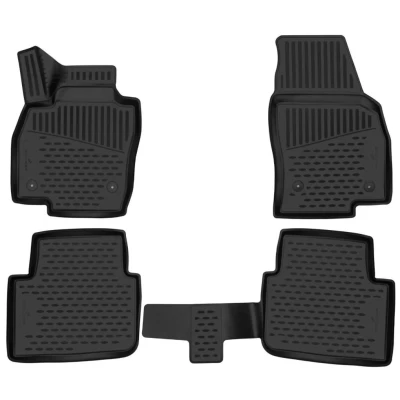 Afbeelding van WALSER XTR 75184 Vloermatset Rubber voor en achter Zwart Op maat gemaakt