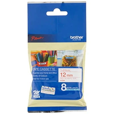 Afbeelding van Brother M K232 Tape Rood op wit (12 mm)