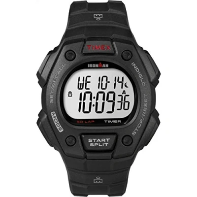 Afbeelding van Timex Ironman klassiek digitaal herenhorloge, 42 mm, zwart/rood accent, 30, full size horloge, 38 geaccentueerd, Classic 30 horloge in