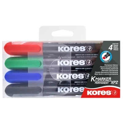 Image de Etui de 4 marqueurs permanent K MARKER Kores
