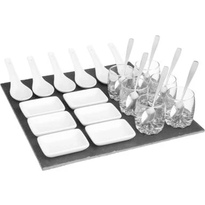 Afbeelding van Set voor voorgerechtjes Secret de Gourmet Zwart Raad van bestuur (30 x 30 cm)