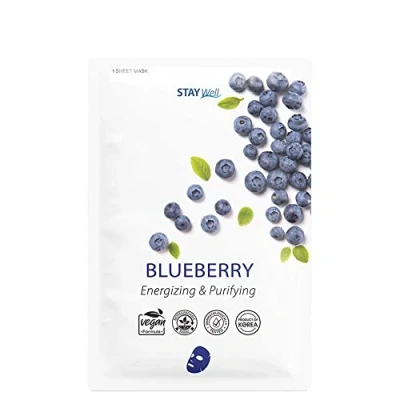 Afbeelding van STAY WELL Vegan Sheet MASK Masker, Maat: 20 g, Blueberry