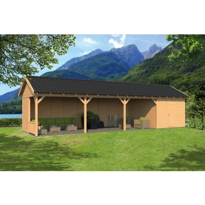 Afbeelding van Lariks/douglas Overkapping Hamar XL Type 10 Blank 1303x445 cm