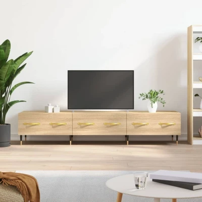 Afbeelding van Tv meubel 150x36x30 cm bewerkt hout sonoma eikenkleurig