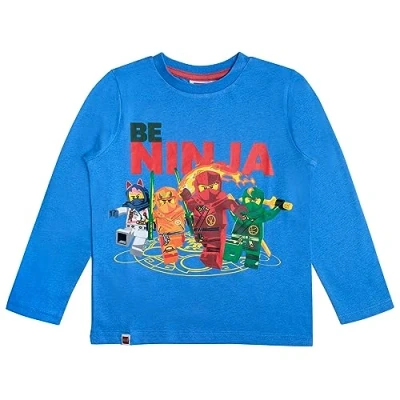 Afbeelding van LEGO Ninjago T shirt met lange mouwen voor jongens, Blauw 2