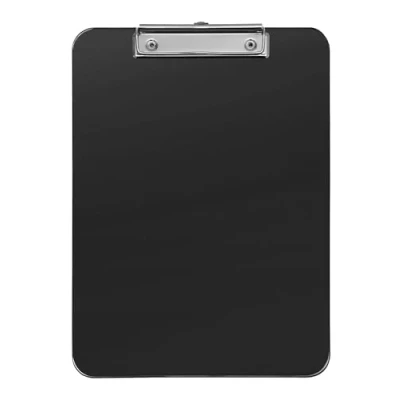 Afbeelding van Wedo 57601 notitieblok (A4, kunststof, afgeronde hoeken, vernikkelde metalen klem en ophangoog) zwart
