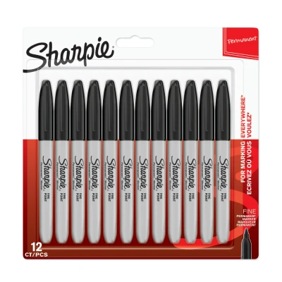 Afbeelding van Sharpie Permanent Marker Fine Black 12pc