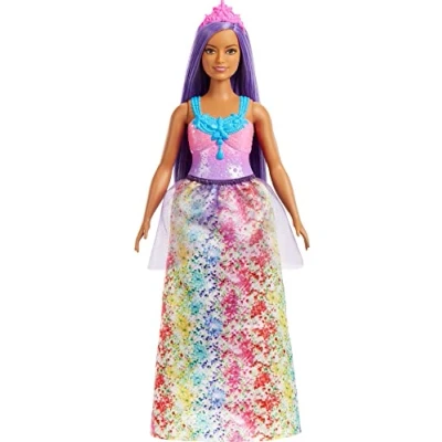 Afbeelding van Barbie Dreamtopia Barbiepop Prinses met paars haar