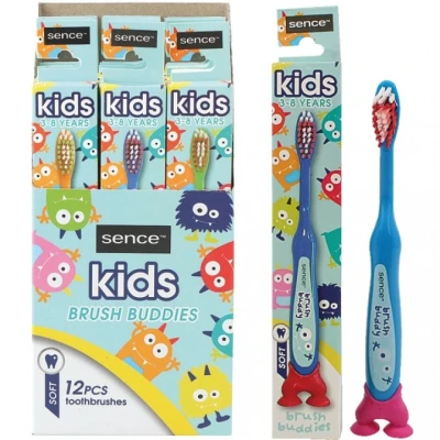 Afbeelding van Sence Kindertandenborstel Brush Buddy Willekeurige Kleur 3 8 Jaar