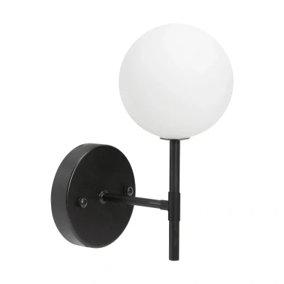 Afbeelding van PR Home LED wandlamp Sigma S 1 lamp zwart/opaal