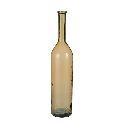 Afbeelding van Rioja Fles Vaas H100 x Ø21 cm Gerecycled Glas Oker