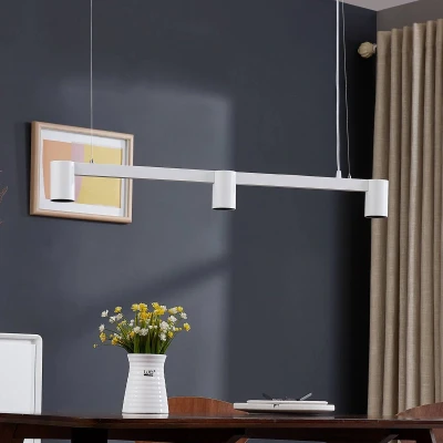 Afbeelding van Arcchio hanglamp 3lichts aluminium, keramiek GU10 wit
