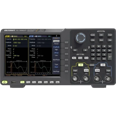 Afbeelding van VOLTCRAFT FG 30802T Functiegenerator 1 µHz 80 MHz 2 kanaals Arbitrair, Ruis, Puls, Blok, Sinus, Driehoek