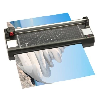 Afbeelding van Olympia 4 in 1 multifunctioneel lamineerapparaat DIN A3 A6 met snijapparaat 3 snijsoorten en hoeksnijders 100 lamineerfolies koud warmlamineermachine