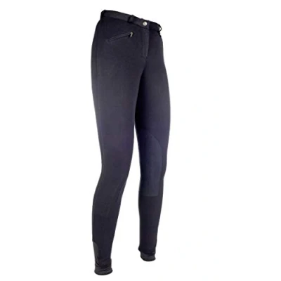 Afbeelding van HKM Rijbroek Penny Easy Met Softline Knievlak Zwart 164