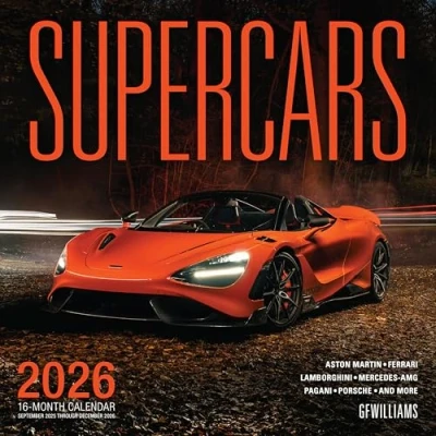 Afbeelding van Supercars 2026: 16 Month Calendar September 2025 Through December 2026