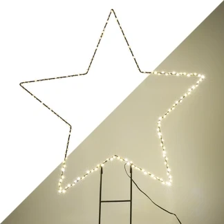 Afbeelding van Metalen prik kerstster met 180 LED lampjes voor buiten 58cm