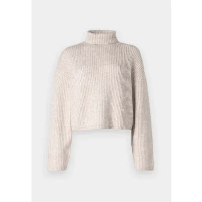 Afbeelding van ONLY Onlmelanie Rollneck Trui oatmeal, Dames, Maat: XS, Oatmeal