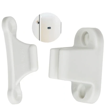 Afbeelding van Your Day Mate Deurvergrendeling voor caravans en camper, gatafstand 35 mm 48 mm, wit deurslot, service opbergdeur, veiligheid camperdeur