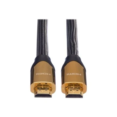 Image de Roline Premium Câble HDMI avec Ethernet mâle pour 4.5 m double blindage noir nylon support 4K