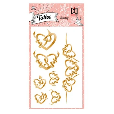 Afbeelding van Imagicom Plaktattoos Junior 19 X 10 Cm Papier Goud 7 delig