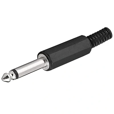 Afbeelding van 6,35mm Jack (m) connector plastic 2 polig / mono