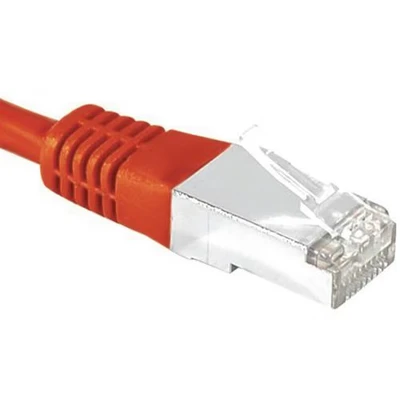 Afbeelding van Exertis Connect Patchkabel S/FTP, PiMF, CAT.6, rood, 3,0 m met bijzonder smalle knikbeveiliging (S/FTP, CAT6, 3 m), Netwerkkabel
