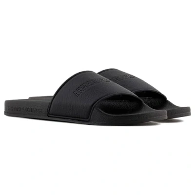 Afbeelding van Armani Exchange Muiltjes, Heren, Maat: 43, Black Hoogwaardig imitatieleer