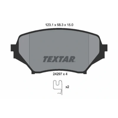Afbeelding van TEXTAR 2429701 Remblokkenset Niet geschikt voor slijtage waarschuwingscontact MAZDA: MX 5 3