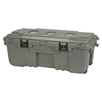 Afbeelding van PLANO Scharnierende sportkist, olijfgroen, opbergdoos in militaire kwaliteit met scharnier, zeer robuust, groot, voor camping en leger, perfect jacht,