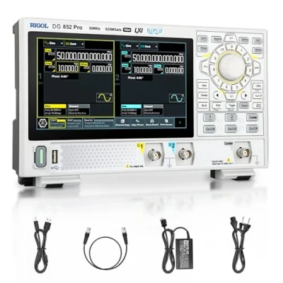 Afbeelding van RIGOL DG852 Pro functie/willekeurige golfvormgenerator, draagbaar, 50 MHz, 625 Msa/s, 16 bits, 2 uitgangskanalen, ondersteunt voeding via powerbank
