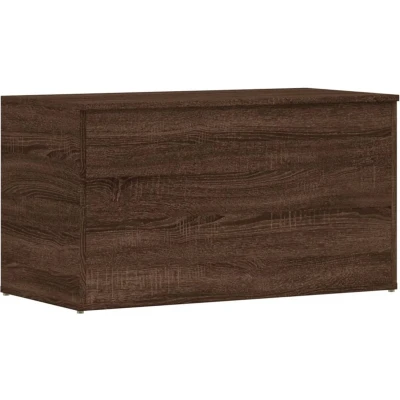 Afbeelding van Opbergkist 84x42x46 cm bewerkt hout bruineikenkleurig