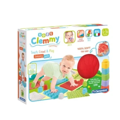 Afbeelding van Clementoni Soft Clemmy Sensory Path Speelkleed Baby Speelmat Met Stapelblokken 6 36 maanden