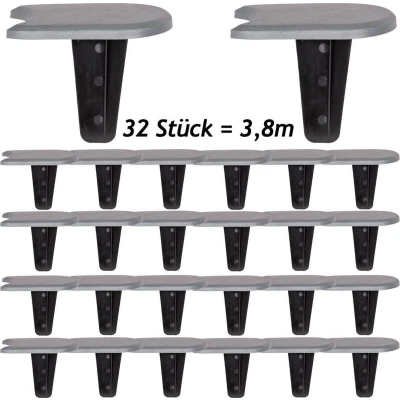 Afbeelding van Deuba Gazonrand Perkrand Tuinrand (lxb): 15,89 x 11,5 cm Grijs 3,8 m