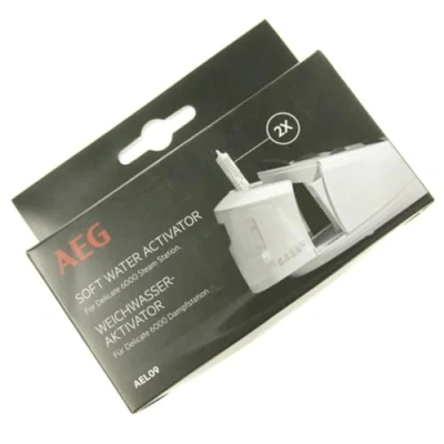 Afbeelding van AEG AEL09 2 stuks anti kalkpatronen voor stoomstrijkstation ST6 1 4LG 6D (zoetwateractivator, kalkpreventie, zeer efficiënte filtratie, accessoires stoomstation, hantering