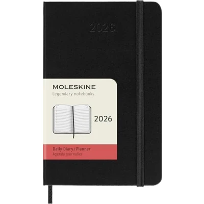 Afbeelding van Moleskine 12 Maanden Agenda 2026 Dagelijks Pocket Harde Kaft Zwart