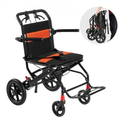 Image de VEVOR Fauteuil roulant alliage aluminium chaise de transport siège 45,7cm 100kg
