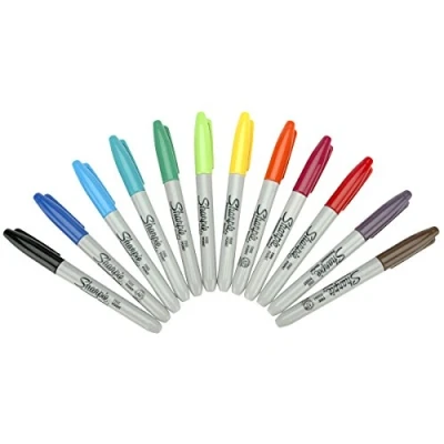 Afbeelding van Sharpie Fine Point Permanente marker, oranje, fijne punt, meerkleurig, dun, metaal, papier, kunststof, AP)